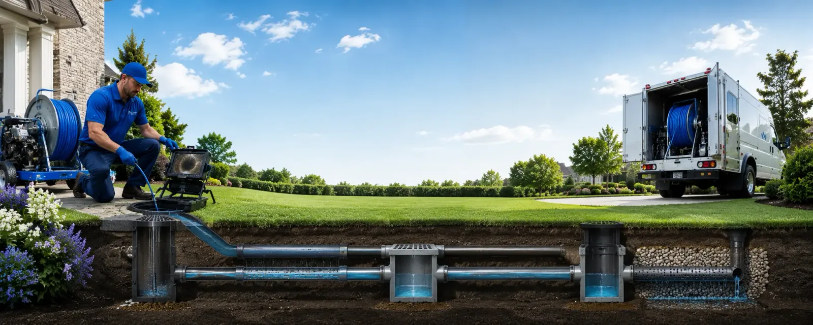 Outdoor drain cleaning information for Pershing, IN